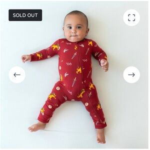 Kyte BABY Harry Potter Sz 6-12 Mo Zippered Romper in Gryffindor